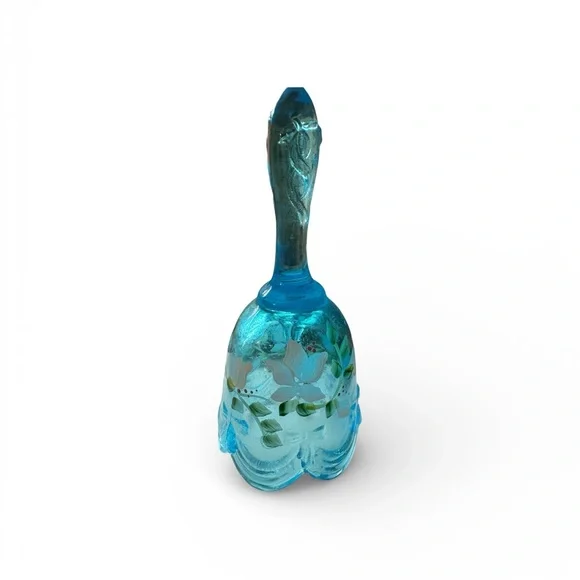 Fenton Elegant Blue and Yellow Glass Bells 100th Anniversary - Picture 2 of 5